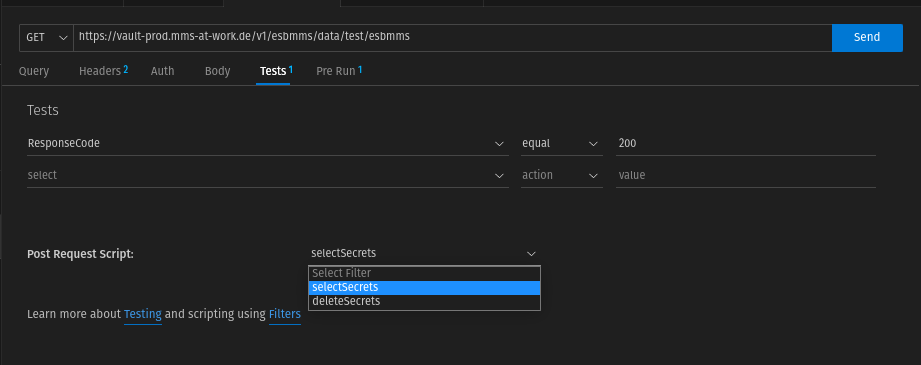 Get dynamic secret variables in VSCode's Thunder client from Hashicorp Vault
